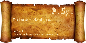 Meixner Szabina névjegykártya